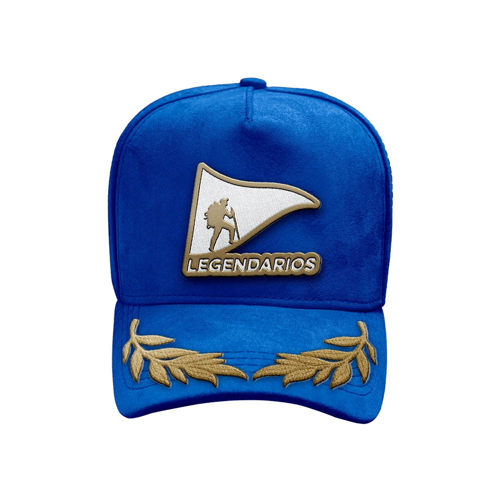 Boné Snapback Suede Azul Royal Detalhe Aba - ITALIA