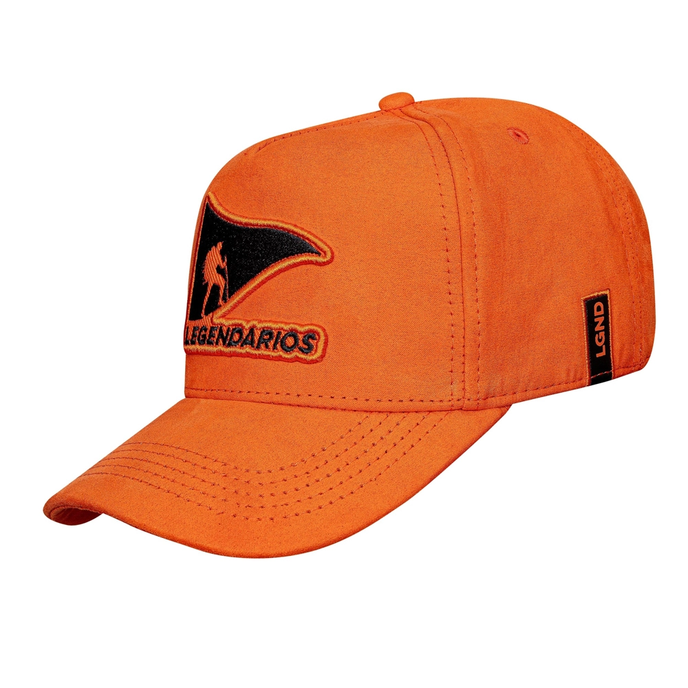 Boné Snapback Suede Laranja Logo Preto  -  Legendários