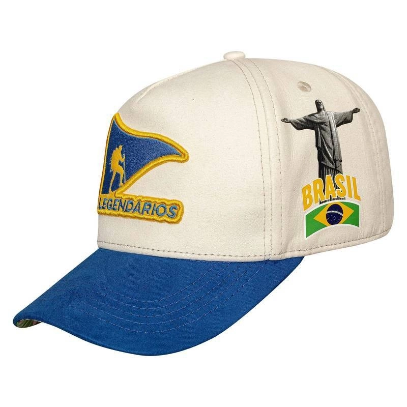 Boné Snapback Suede Off White - Brasil