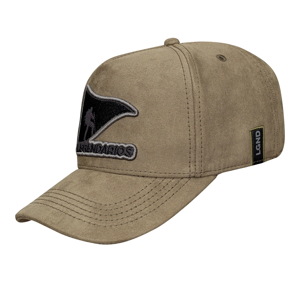 Boné Snapback Suede Verde Musgo Logo Preto  -  Legendários