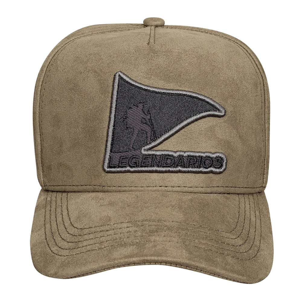 Boné Snapback Suede Verde Musgo Logo Preto  -  Legendários