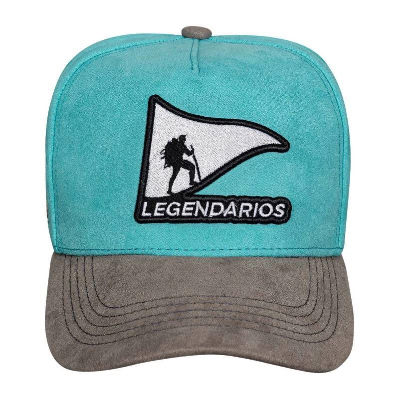 Boné Snapback Verde Água Aba Cinza