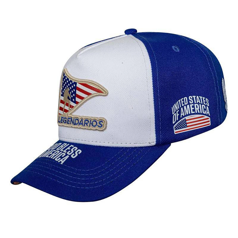 Boné Snapback Branco e Azul EUA - Legendários