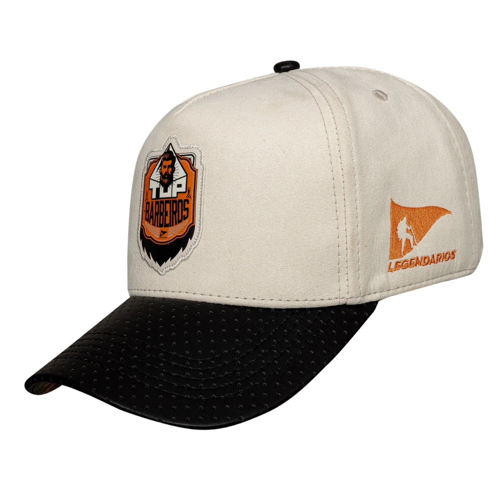 Boné SnapBack Off White Aba preta - Barbeiros