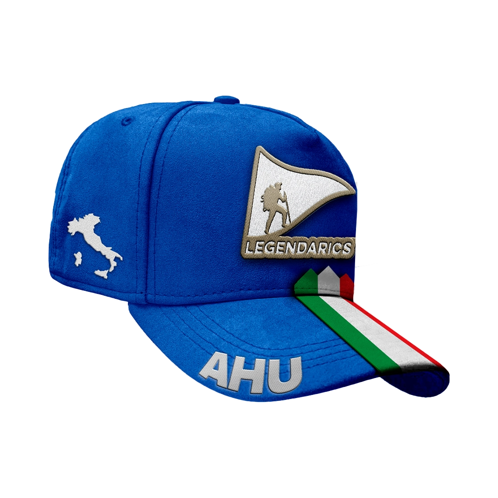 Boné Snapback Suede Azul Royal Faixa Aba - ITALIA