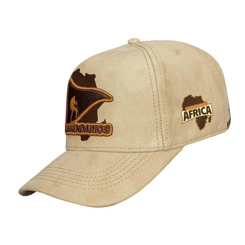 Boné Snapback Suede Bege - ÁFRICA
