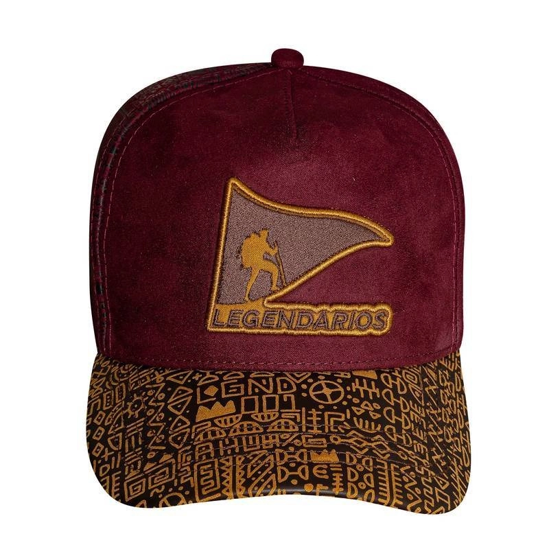 Boné Snapback Suede Vinho - ANGOLA