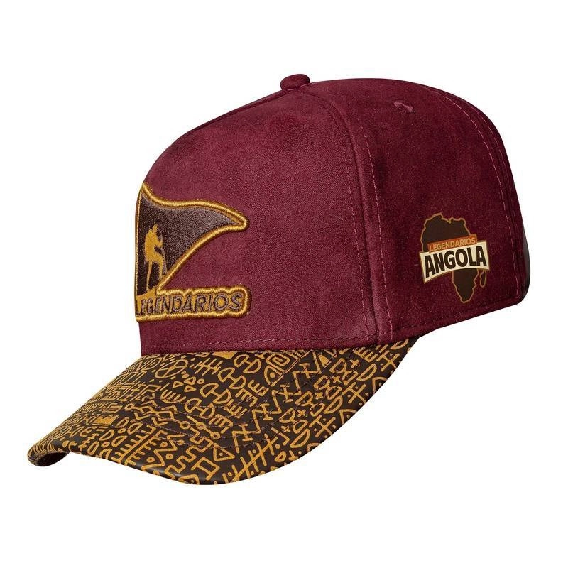 Boné Snapback Suede Vinho - ANGOLA