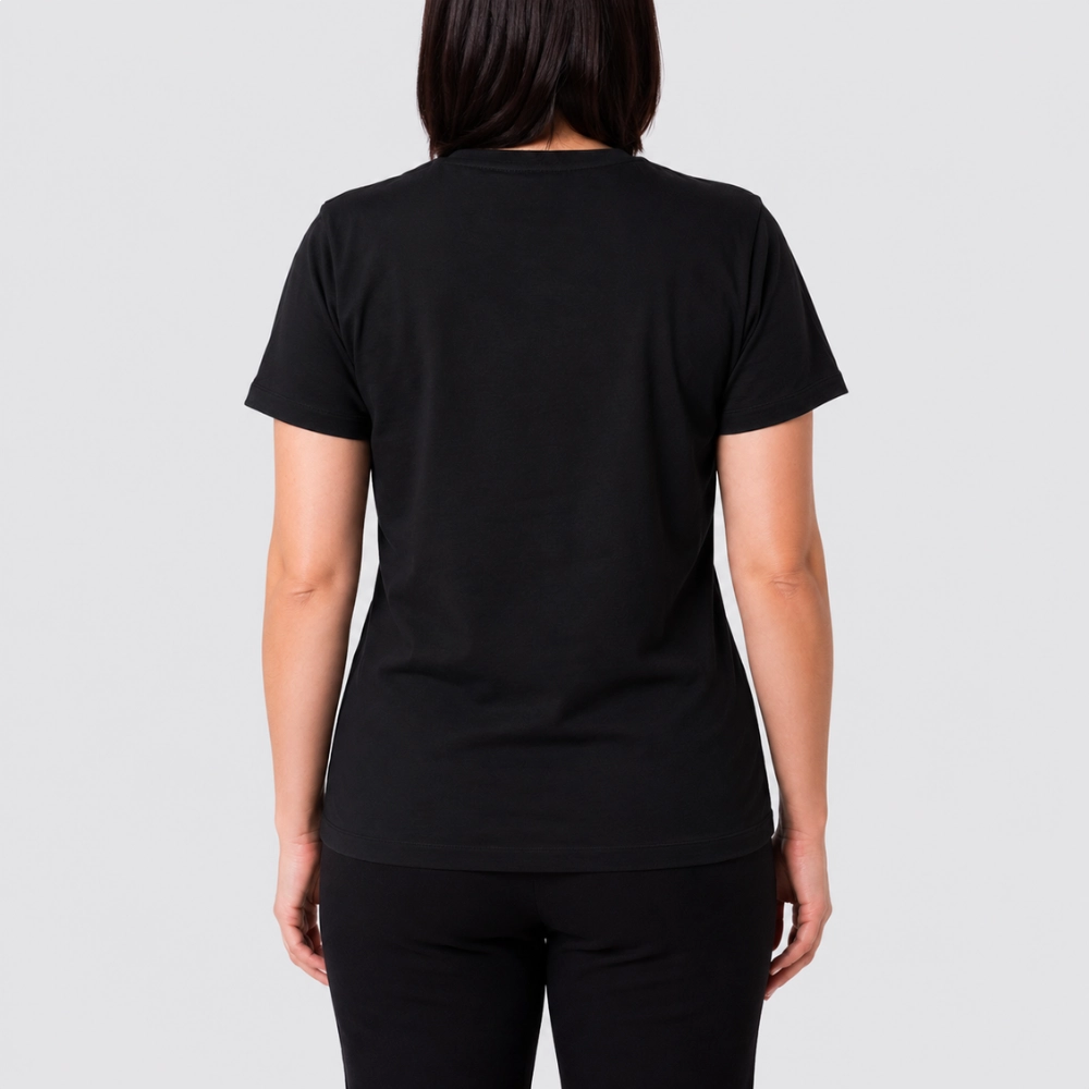 Camiseta Lgnd Fem Mc Esposas Rosto - Algodão-Laranja/Rosto Preto