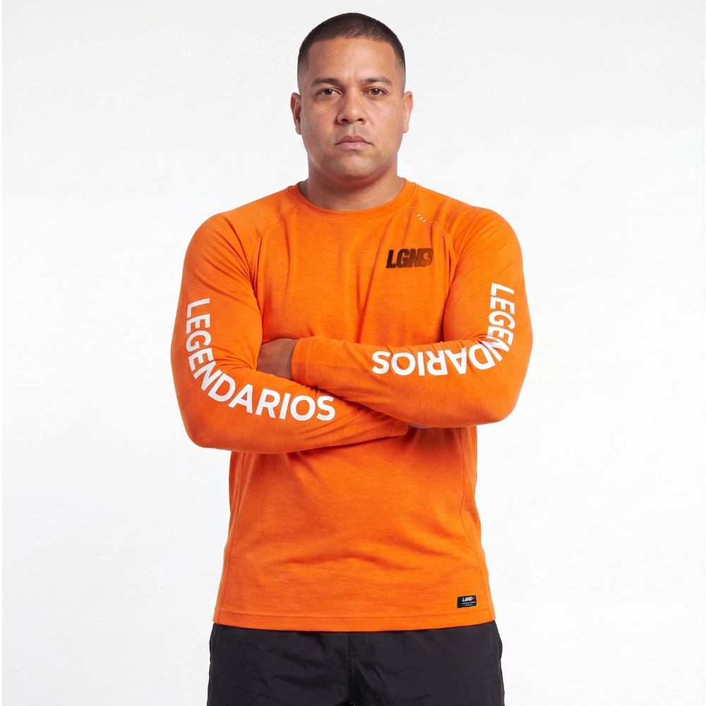 Camiseta Manga Longa Dry-Fit - Laranja