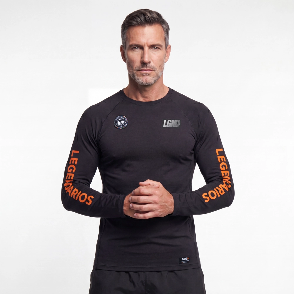 Camiseta Manga Longa Dry-Fit - Preta