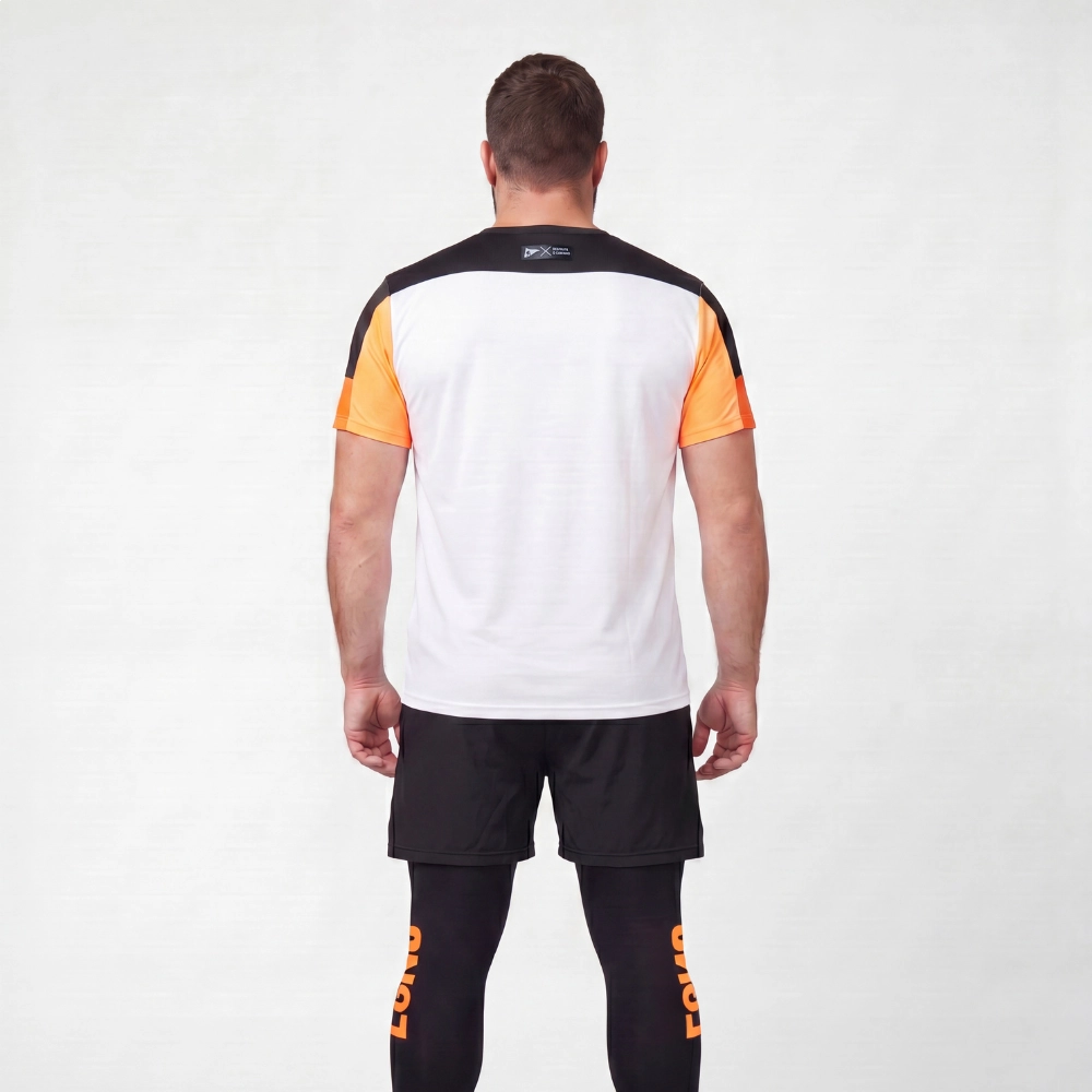 Camiseta Masculina Dry-Fit Com Recortes - Branca