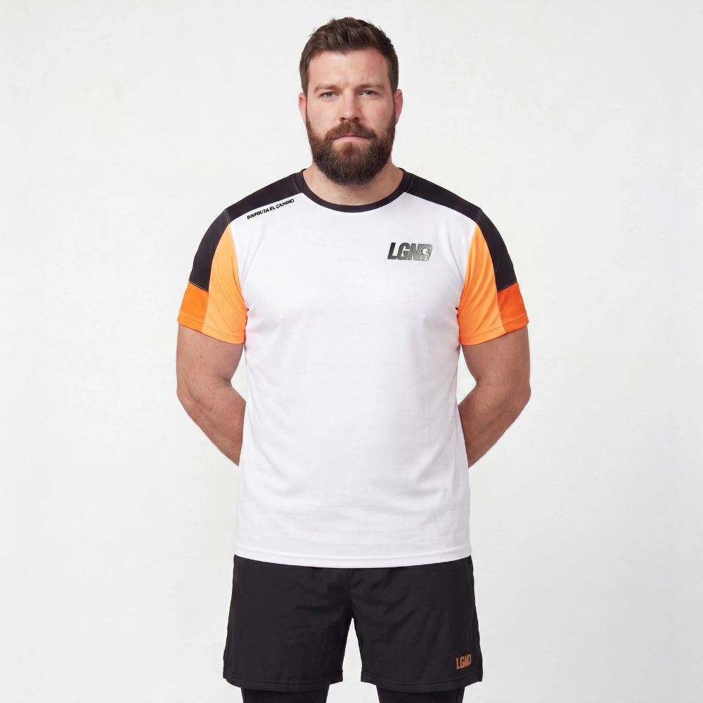 Camiseta Masculina Dry-Fit Com Recortes - Branca