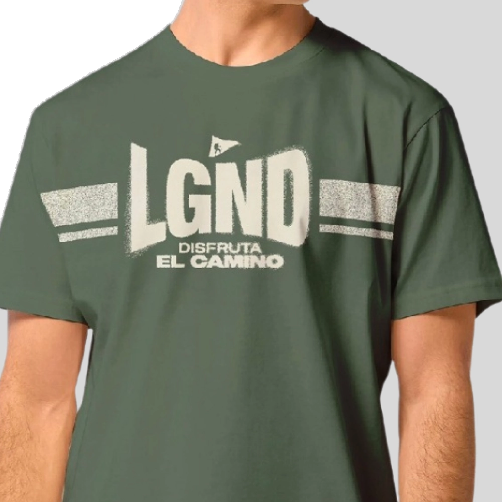 Camiseta Masculina Estampa Desfrute O Caminho Lgnd -Verde
