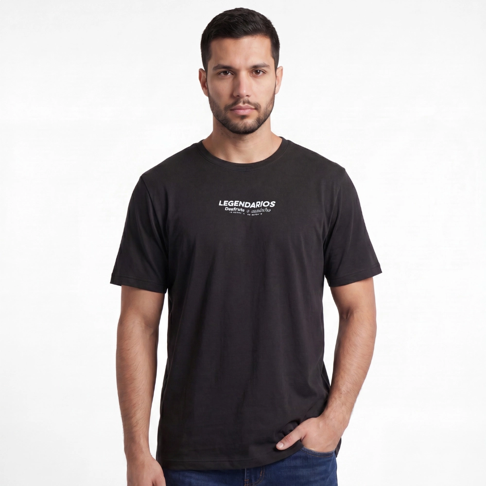 Camiseta Masculina Suedine Desfrute O Caminho - Preta