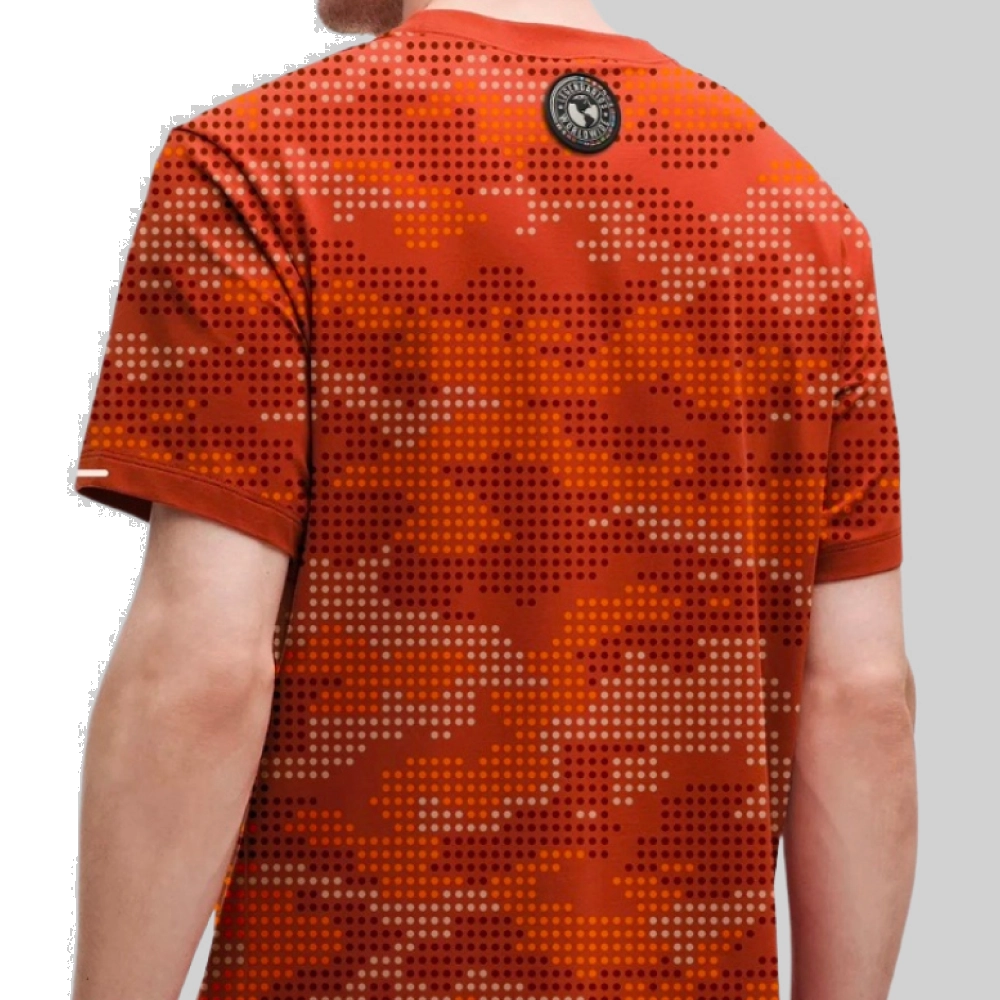 Camiseta Masculina Suplex Estampa Pontilhada - Laranja