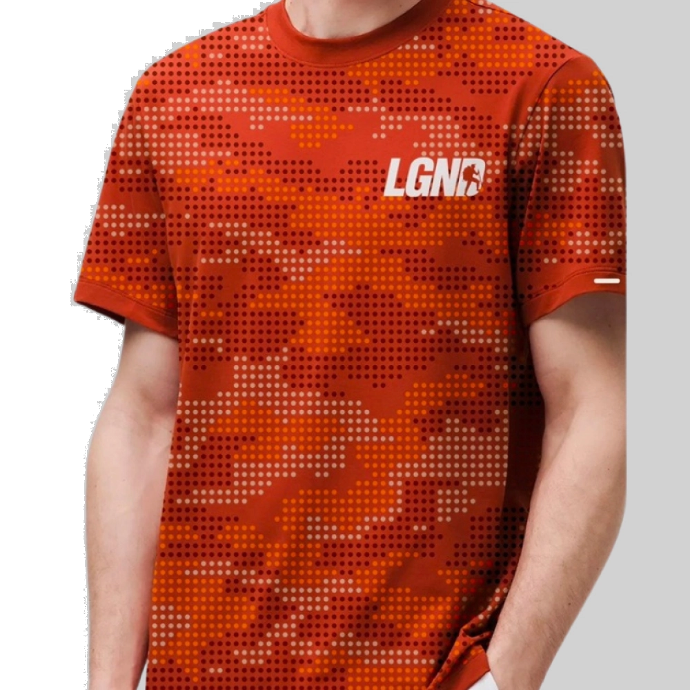 Camiseta Masculina Suplex Estampa Pontilhada - Laranja