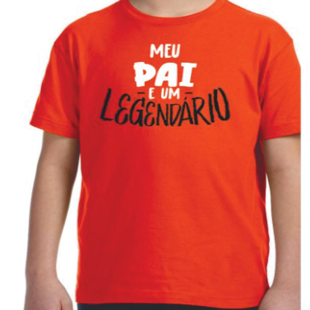 Camiseta Meu Pai É um Legendário - Laranja