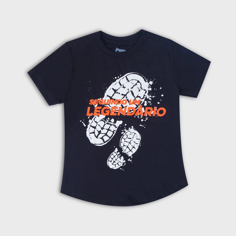 Camiseta Seguindo um Legendário(Pegadas)  - Preto