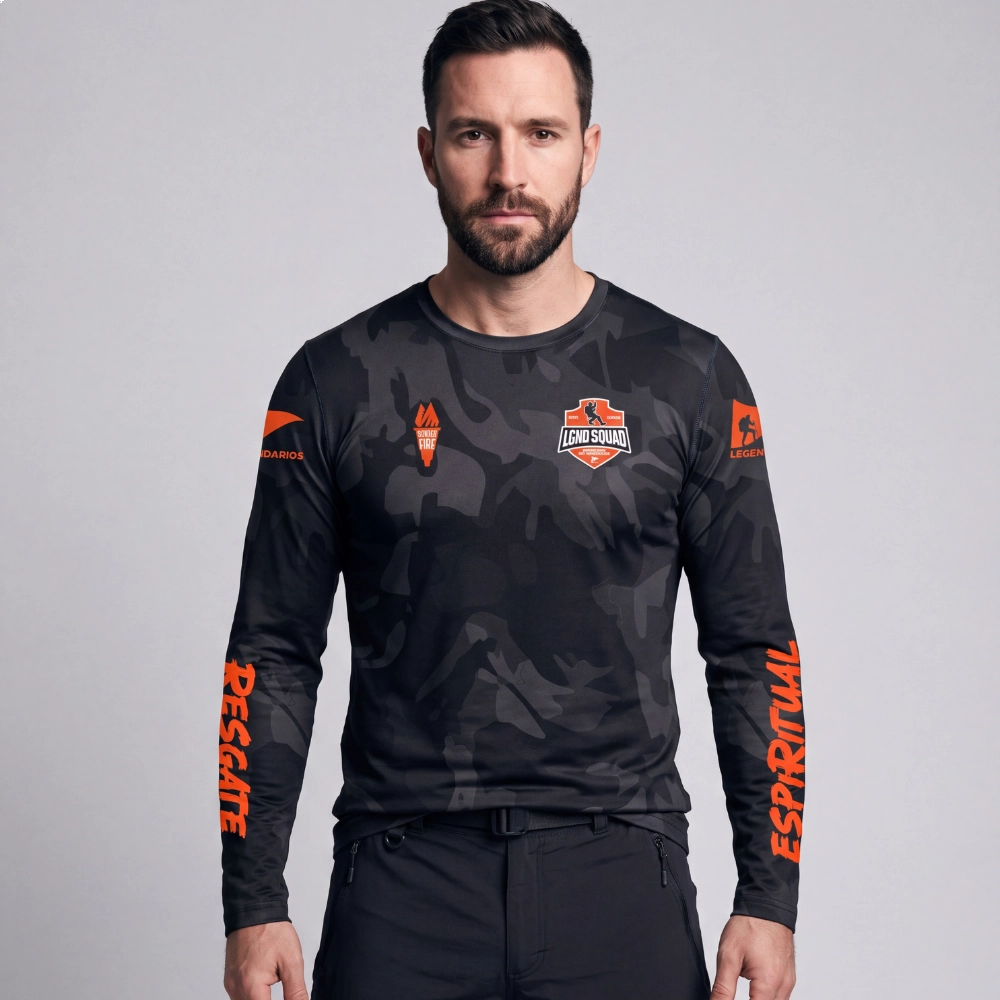 Camiseta Segunda Pele Squad Resgate Espiritual Preta / Preto