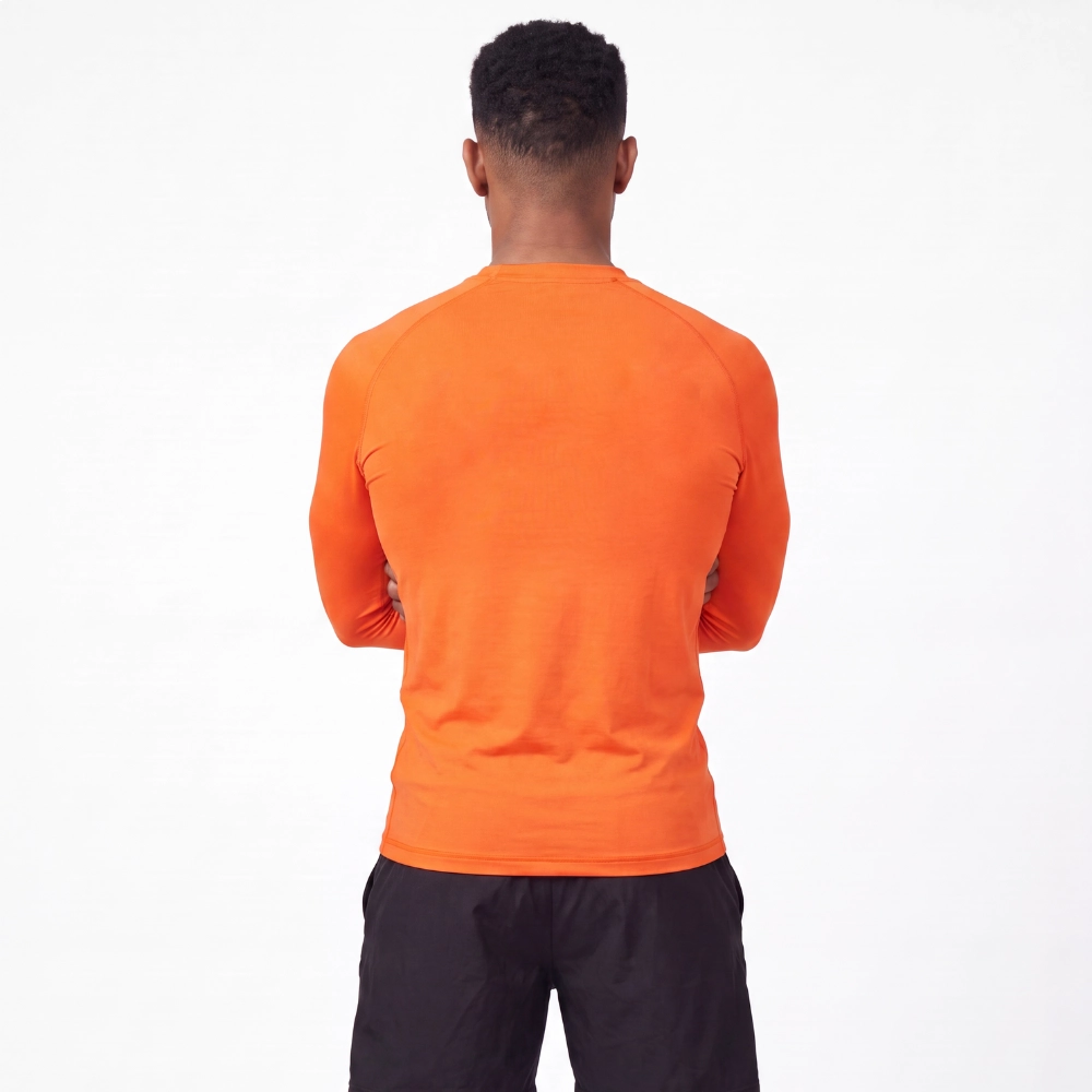 Camiseta Segunda Pele UV 50+ Laranja/Silver Refletivo
