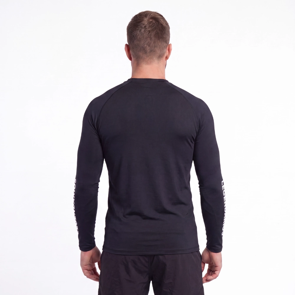 Camiseta Segunda Pele UV 50+ Preto/Silver Refletivo