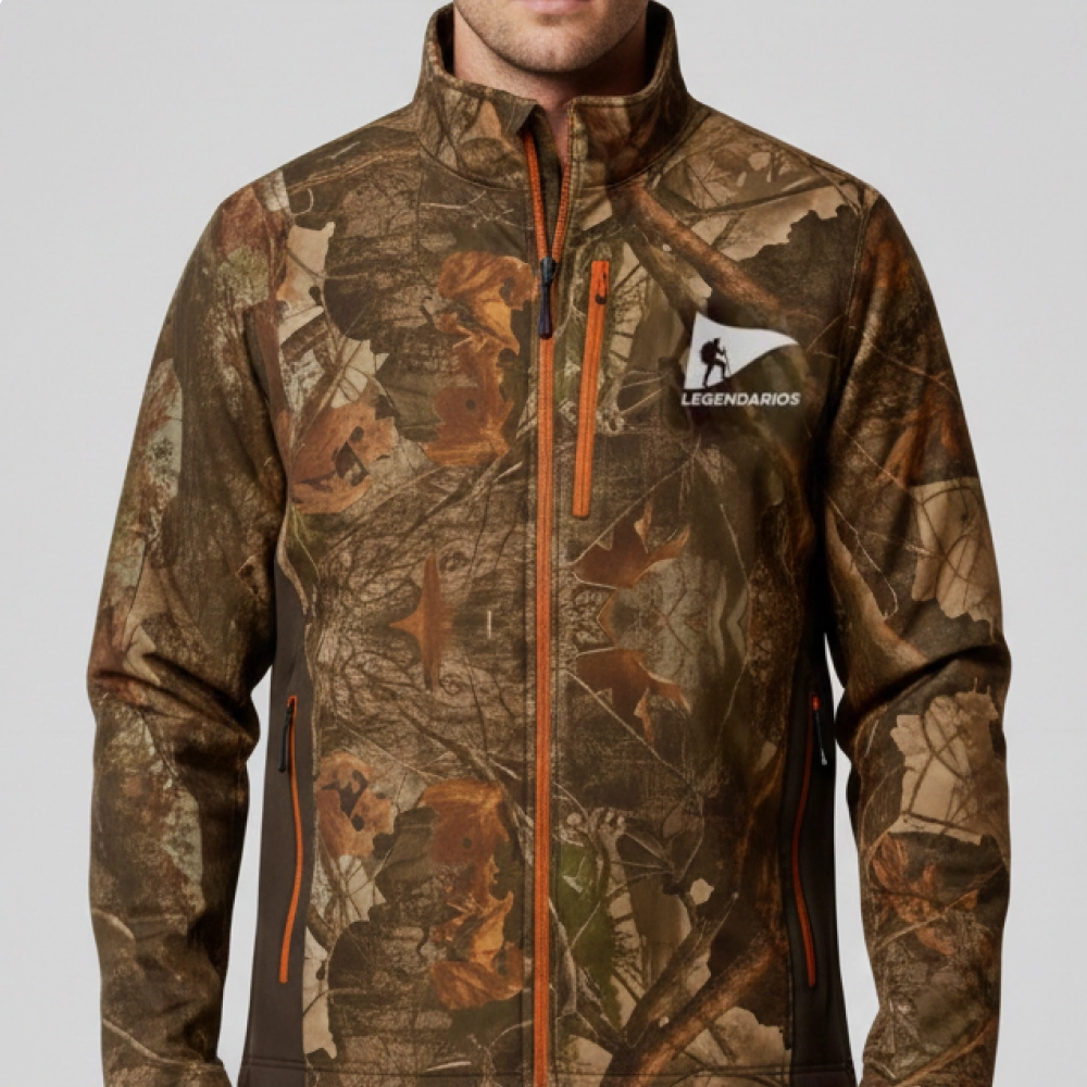 Jaqueta Corta Vento Estampa Camuflada Legendarios 
