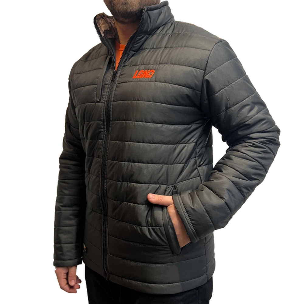 JAQUETA PUFFER CHILE LGND TOP PRETO/CAMUFLADO - LEGENDÁRIOS