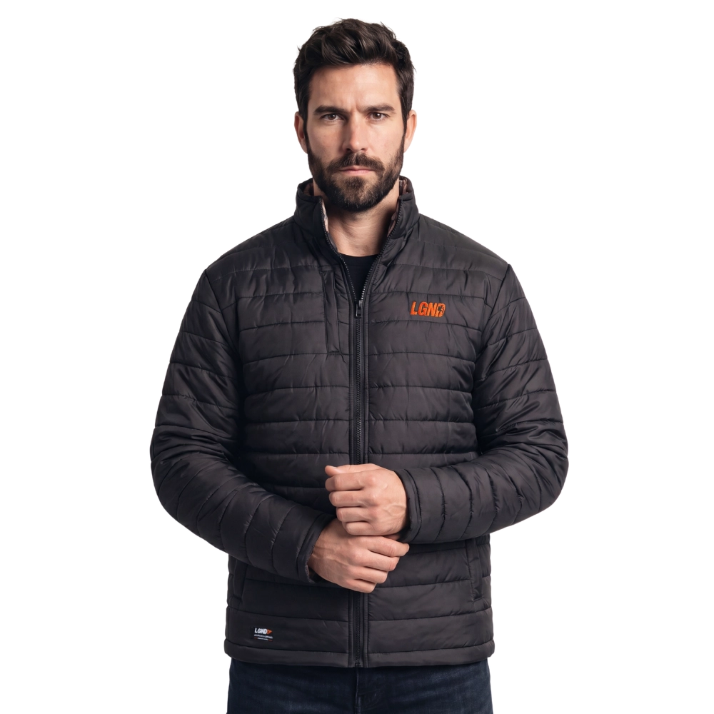 JAQUETA PUFFER CHILE LGND TOP PRETO/CAMUFLADO - LEGENDÁRIOS