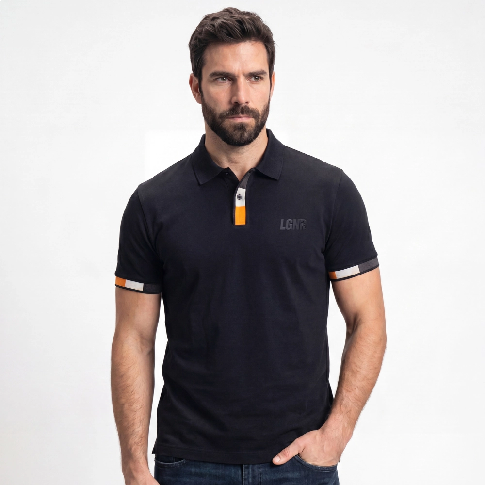 Polo Masculina Legendarios Com Relevo - Preta