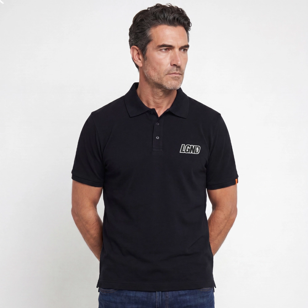 Polo Masculina Legendarios Duas Cores - Preta