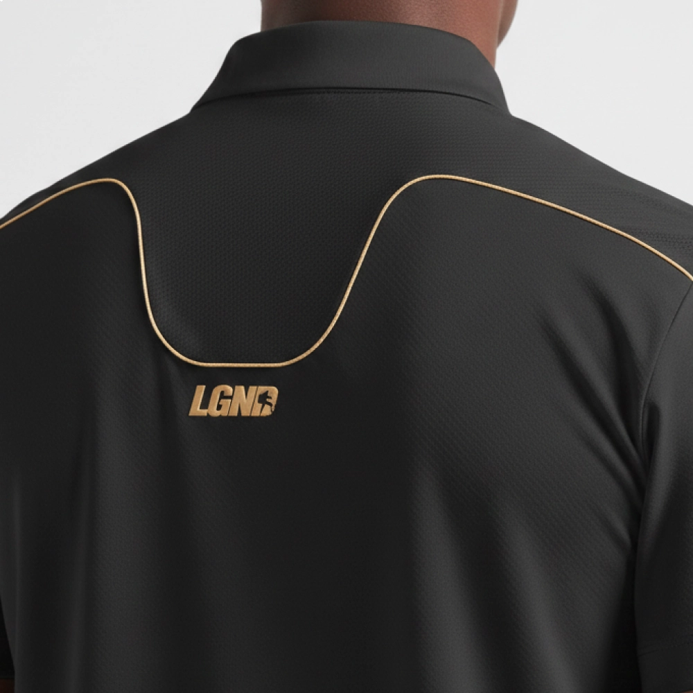 Polo Masculina Legendarios Relevo Nas Costas -Preta
