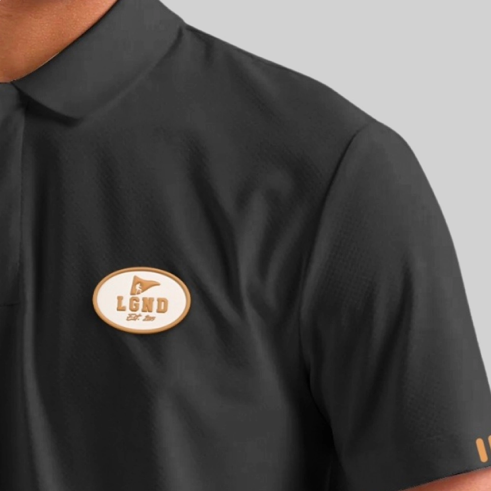 Polo Masculina Legendarios Relevo Nas Costas -Preta